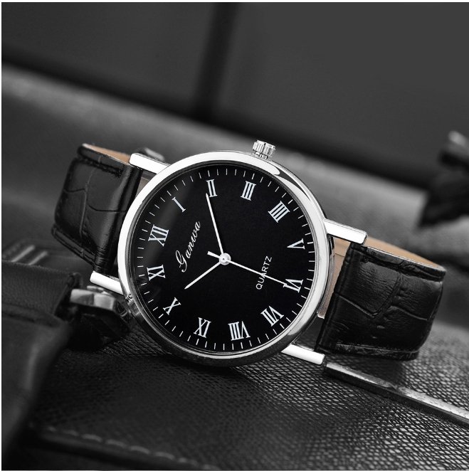 Cross-border Quartz Leather Watch for Men